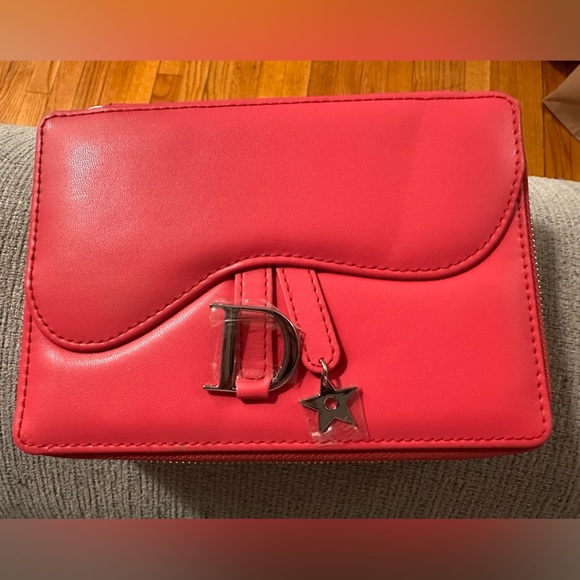 Dior makeup/jewelry zip up case with mirror - Picture 1 of 5